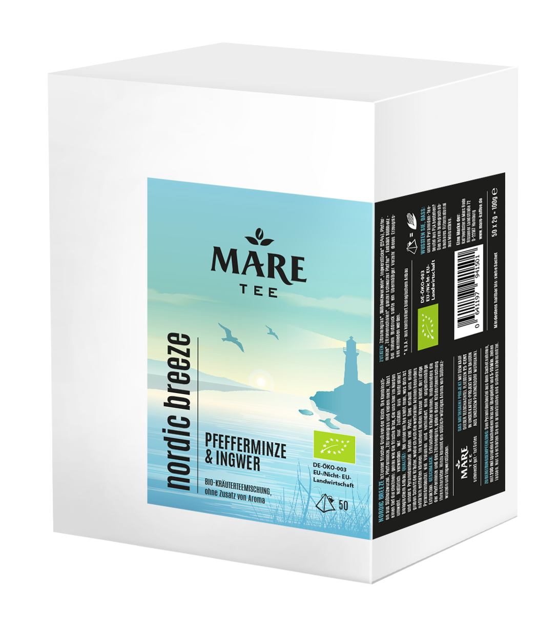 NORDIC BREEZE Pfefferminze & Ingwer Bio-Kräuterteemischung