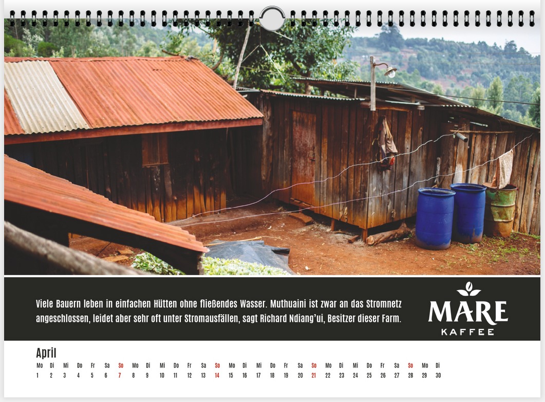 Mare Kaffee Kalender April 2019