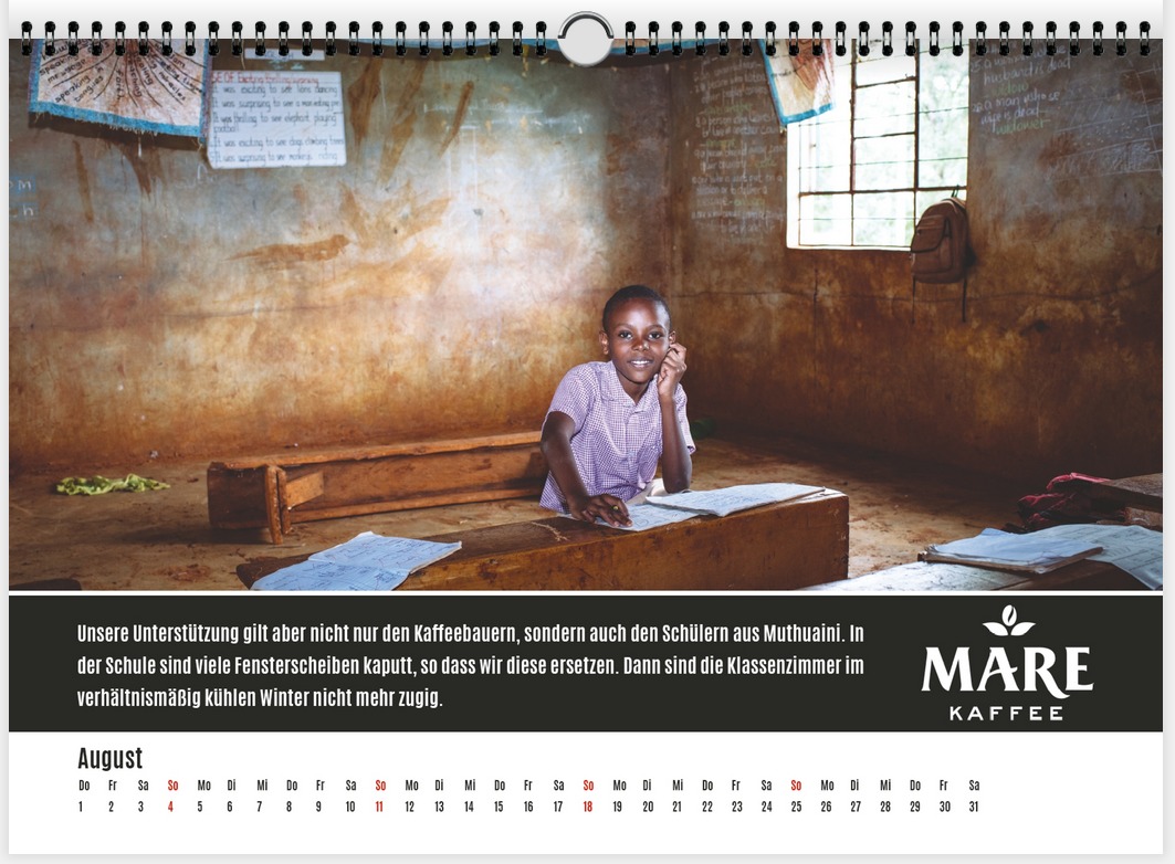 Mare Kaffee Kalender August 2019