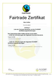 FAIRTRADE Zertifikat Seite 2