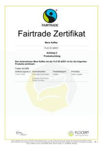 FAIRTRADE Zertifikat Seite 3