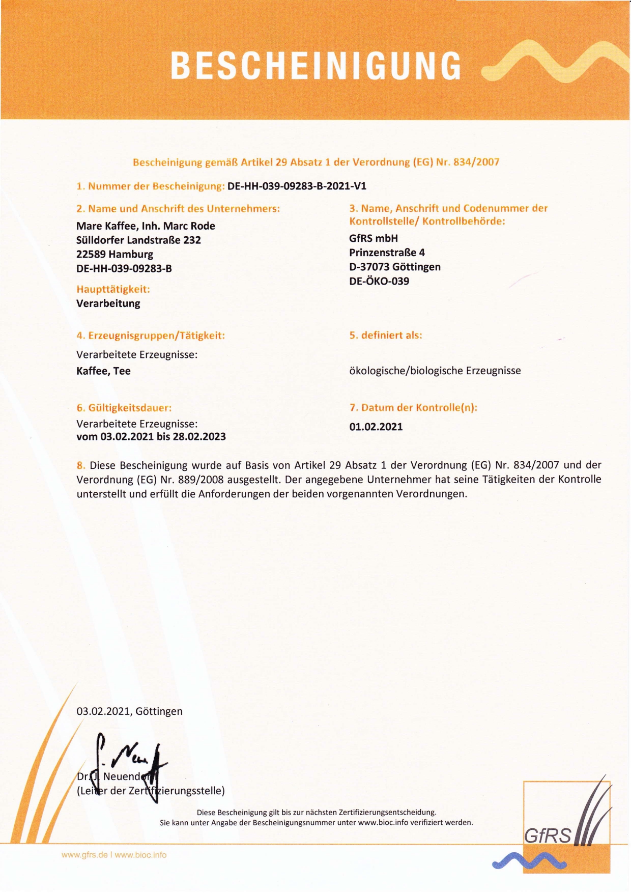 BIO Zertifikat Seite 2 bis 2023